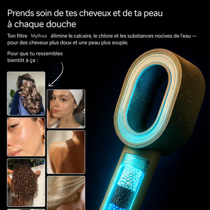 Pommeau de douche filtrant 3 en 1